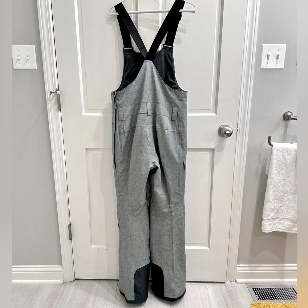 🦋THE NORTH FACE Freedom Insulated Bib Womens Pants Medium Grey Heather SzLarge - Picture 6 of 14
